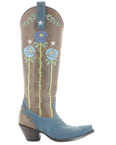 Old Gringo Thorn In My Side Suede Blue Boots L4121-2 Photo