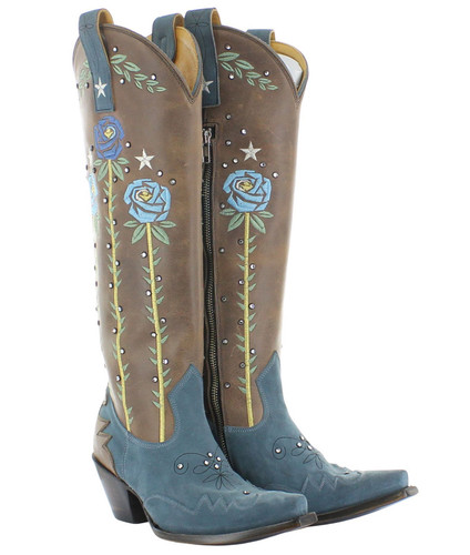 Old Gringo Thorn In My Side Suede Blue Boots L4121-2 Picture