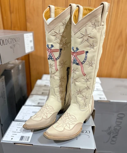 Old Gringo Horsin' Around Cream Bone Boots L4081-1 Image