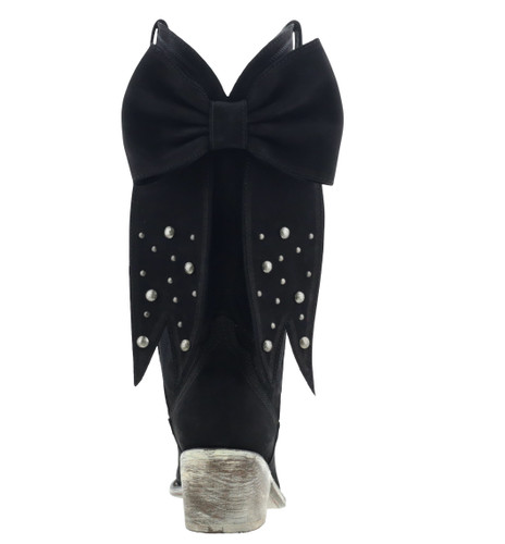 Liberty Black Alexandra Bow Boot Nubuck Negro LB7129248 Heel