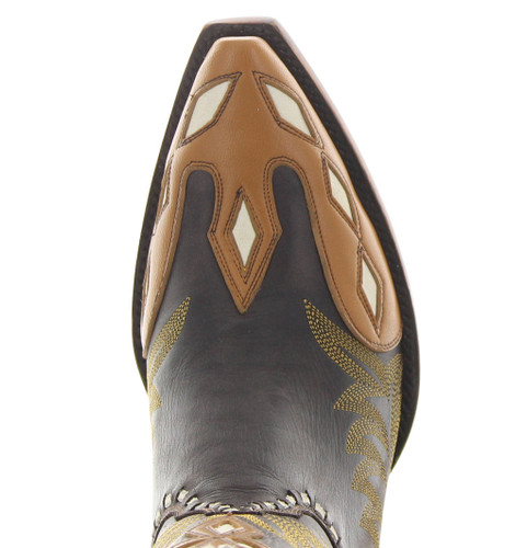 Double D by Old Gringo Atomic Ranch Chocolate Boots DDL1070-1 Toe