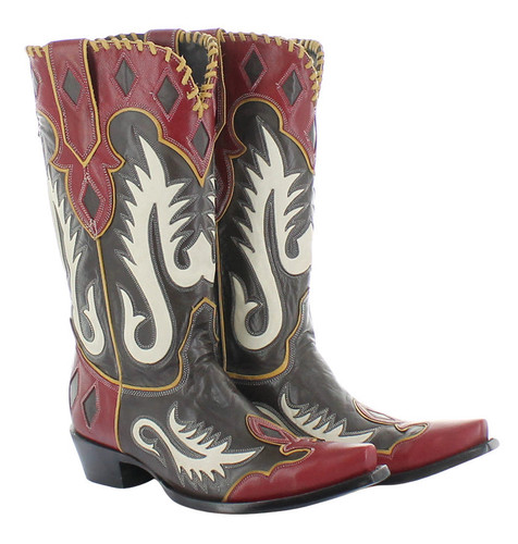 Double D by Old Gringo Sure Shot Chocolate Red Boots DDL1076-1 Picture
