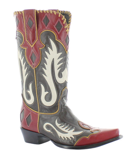 Double D by Old Gringo Sure Shot Chocolate Red Boots DDL1076-1 Image