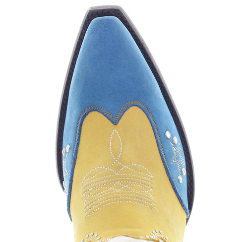 Old Gringo Quartz Magic Turquoise Yellow Boots L4203-2 Toe