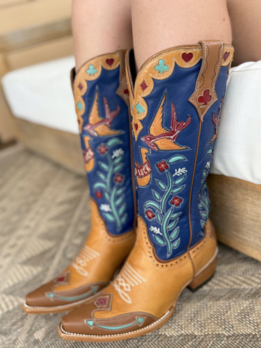 Double D by Old Gringo High Stakes Blue Honey Boots DDL1083-2 Model
