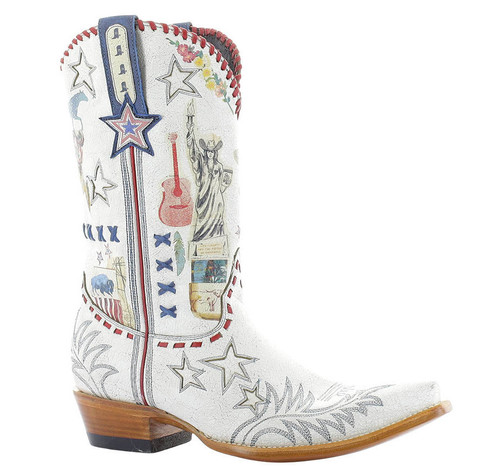 Double D by Old Gringo We The Worn Crackled Taupe Boots DDL1087-1 Image