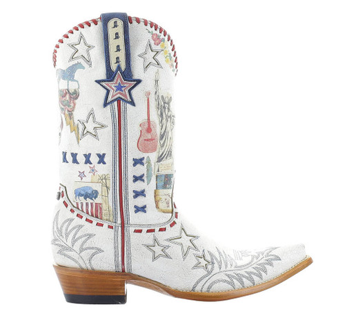 Double D by Old Gringo We The Worn Crackled Taupe Boots DDL1087-1 Photo