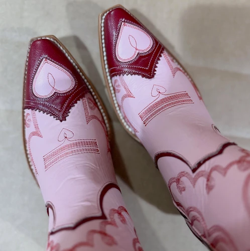 Double D by Old Gringo Rodeo Sweetheart Pink Boots DDBL1060-3 Toe