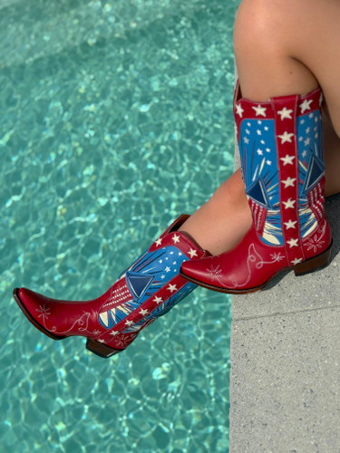 Old Gringo 250th Celebration Blue Red Boots L4199-1 Picture