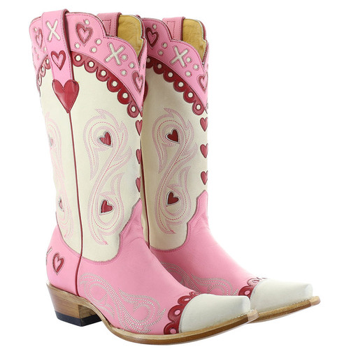 Old Gringo XOXO Pink Bone Boots L4205-1 Picture