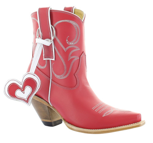 Yippee by Old Gringo Heart Charm Red Bootie YBL738-1 Picture