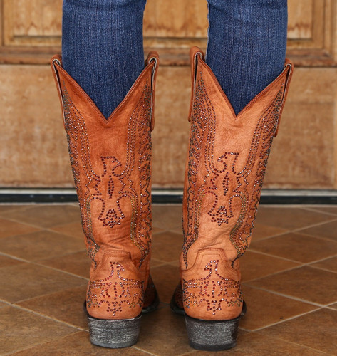 Old Gringo Eagle Swarovski Mango Boots L443-8 Back