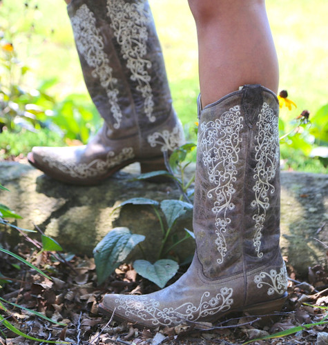 Corral Boots Brown Crater Bone A1094 Picture