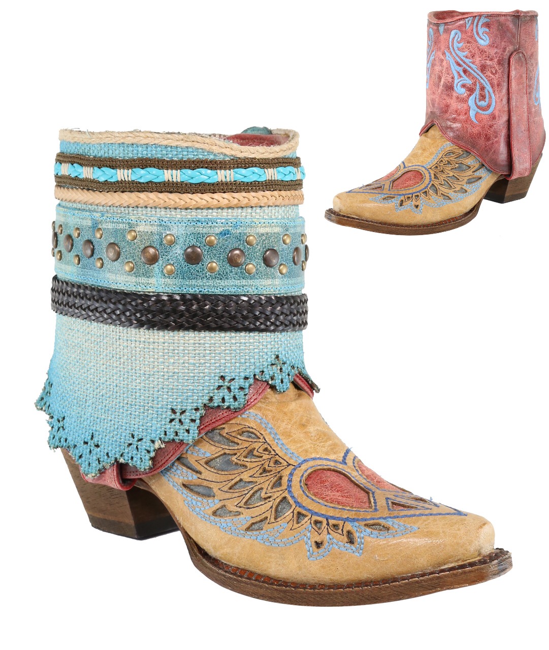 black jute low ankle boot