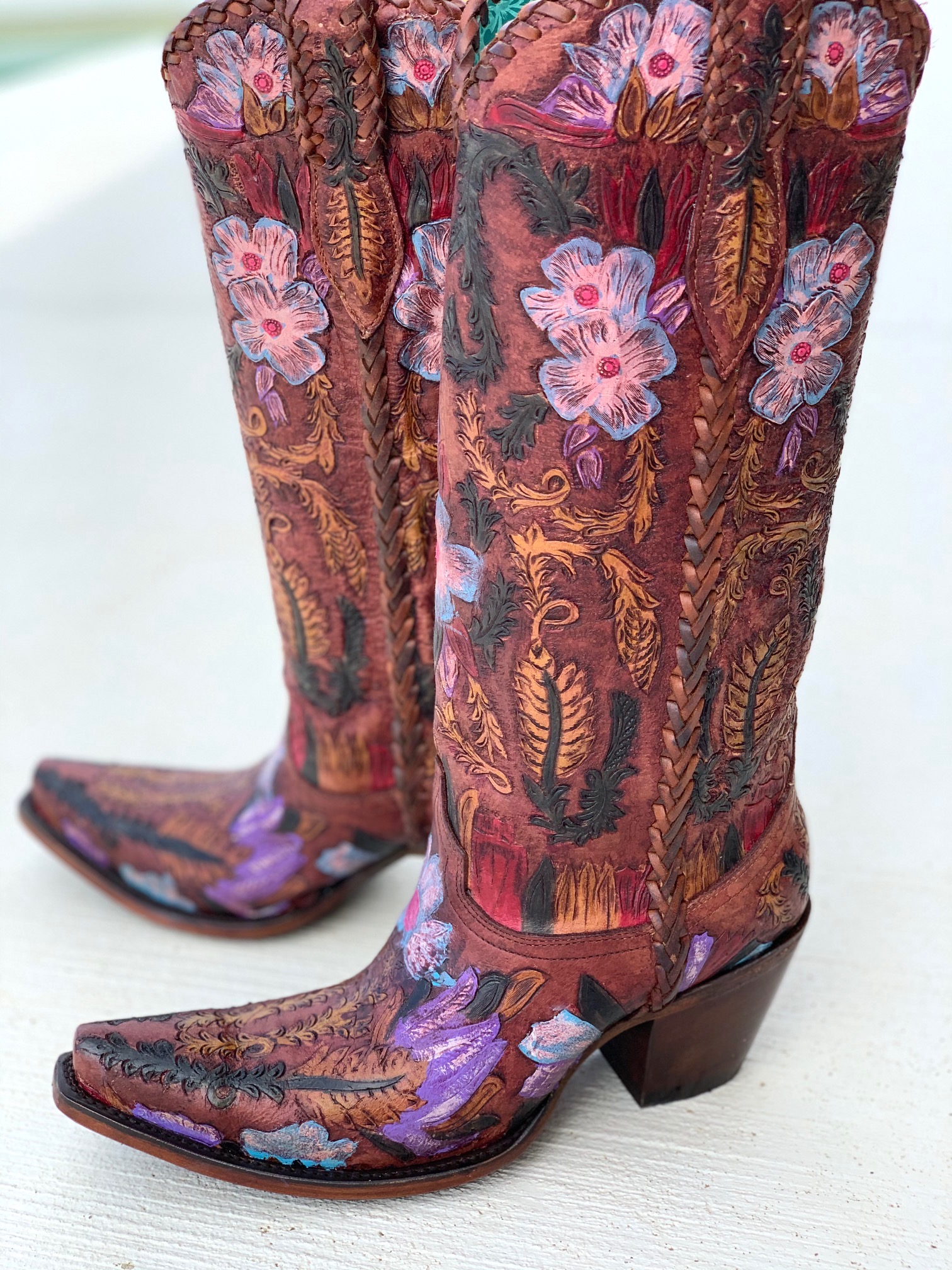 tooled boots