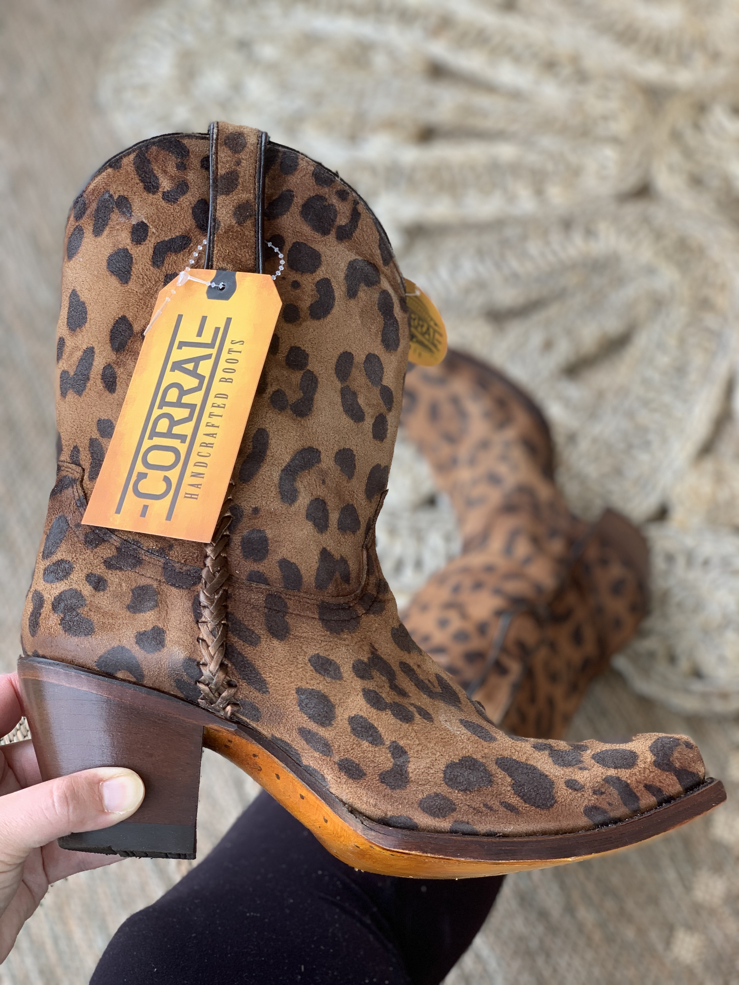 Corral Brown Leopard Print Ankle Boot A4245
