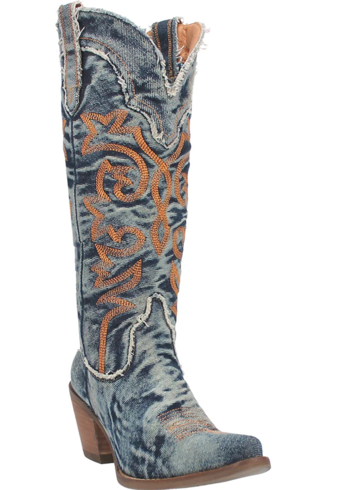 【COLOR iN ID】Rant double denim boots Dingo_by_Dan_Post_Texas_Tornad