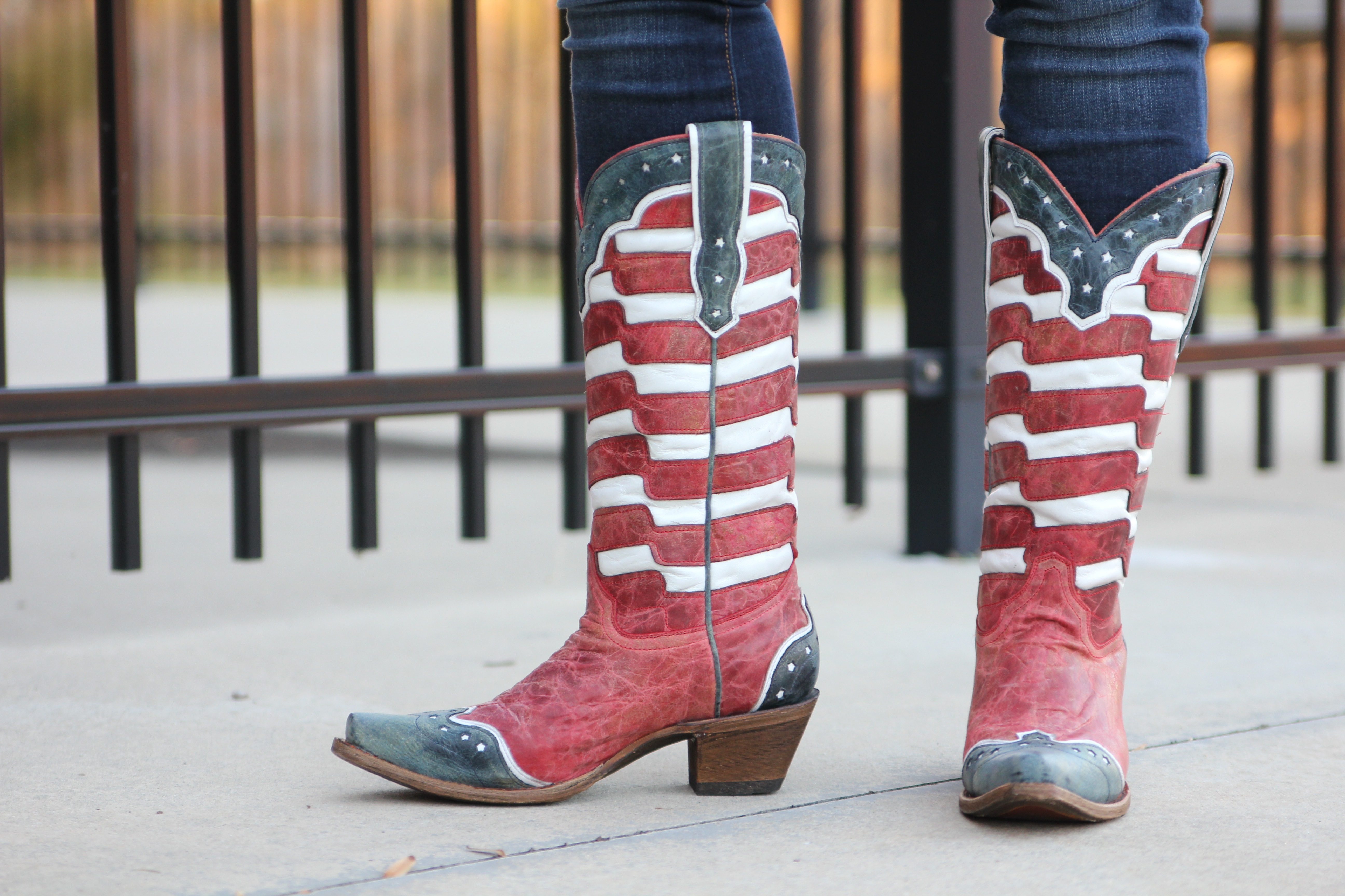 red white and blue cowboy boots womens