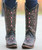 Corral Boots Black Cognac Pink Goat Laser Overlay Main Picture