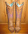 Corral Pink Heart Lace Boots C1608