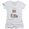 Image for Teen Titans Go! Girls V Neck T-Shirt - Go to the Movies Poster