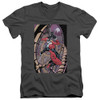Image for Batman V-Neck T-Shirt - Harley First on Charcoal