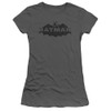 Image for Batman Girls T-Shirt - Newsprint Logo