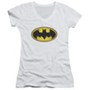 Image for Batman Girls V Neck T-Shirt - Airbrush Bat Symbol