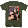 Image for Street Fighter Guile With Flag T-Shirt