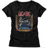 Image for AC/DC Girls T-Shirt - We Salute You Classic