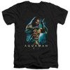 Image for Aquaman Movie V Neck T-Shirt - Trident