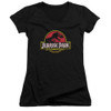 Image for Jurassic Park Girls V Neck - 25th Anniversary Logo