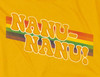 Image Closeup for Mork & Mindy T-Shirt - Nanu Nanu Rainbow