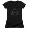 Image for Charmed Girls V Neck T-Shirt - Triple Linked Logo