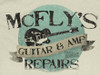 Image Closeup for Back to the Future T-Shirt - McFly's Guitar and Amp Repairs