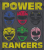 Image Closeup for Power Rangers Youth T-Shirt - Ranger Heads