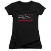 Image for Airwolf Girls V Neck T-Shirt - Grid