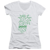 Image for Psych Girls V Neck T-Shirt - Pineapple