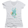 Image for Psych Girls V Neck T-Shirt - Predict and Serve