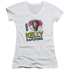 Image for Saved by the Bell Girls V Neck T-Shirt - I Love Kelly Kapowski