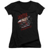Image for Dexter Girls V Neck T-Shirt - Blood Never Lies