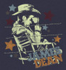 Image Closeup for James Dean Girls T-Shirt - Reclined Cowboy