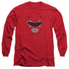 Image for Mighty Morphin Power Rangers Long Sleeve T-Shirt - Red Ranger Mask