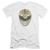 Image for Mighty Morphin Power Rangers Premium Canvas Premium Shirt - White Ranger Mask