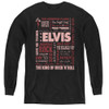 Image for Elvis Youth Long Sleeve T-Shirt - Whole Lotta Type