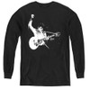 Image for Elvis Youth Long Sleeve T-Shirt - Black & White Guitarman