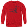 Image for Bruce Lee Youth Long Sleeve T-Shirt - Line Kick