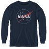 Image for NASA Youth Long Sleeve T-Shirt - Distressed Logo