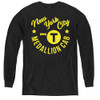 Image for New York City Youth Long Sleeve T-Shirt - NYC Hipster Taxi Tee