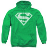 Image for Superman Hoodie - Green & White Shield Logo